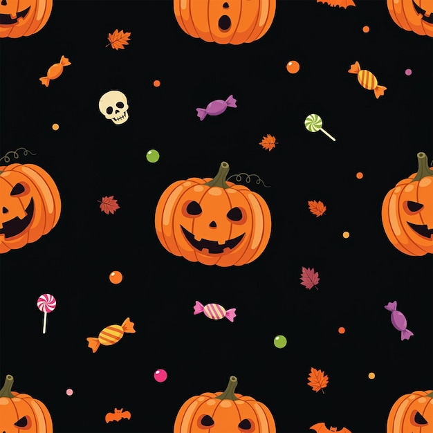 Happy Halloween party invitation background also pumpkins