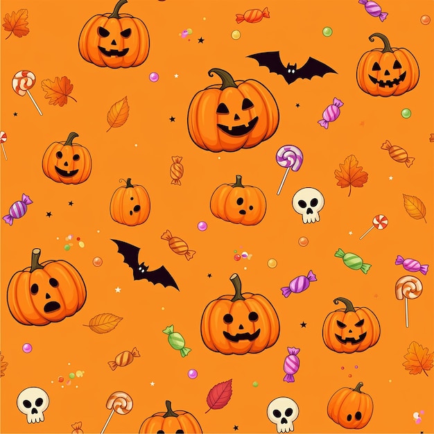 Happy Halloween party invitation background also pumpkins