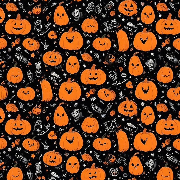 Happy Halloween or party invitation background with pumpkins 1