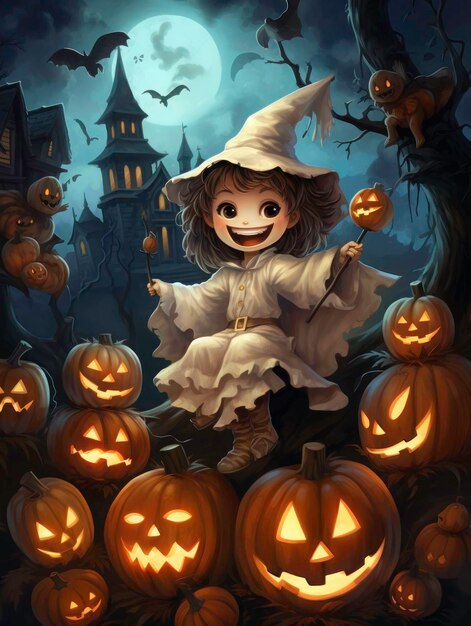 Happy halloweenkids will enjoy the halloween festivalghost will come out on the halloween festival