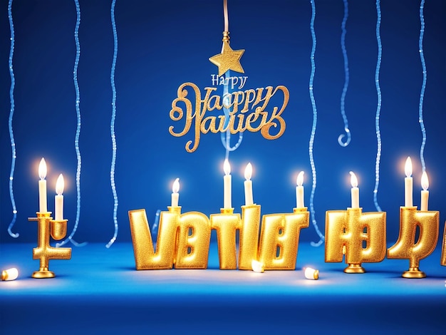 Happy Hanukkah day light background