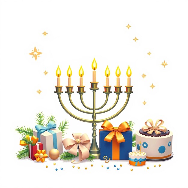 Happy hanukkah festive card Concept of celebrating special ethnic holidays