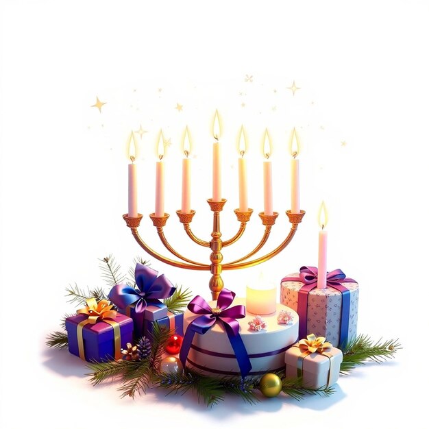 Happy hanukkah festive card Concept of celebrating special ethnic holidays