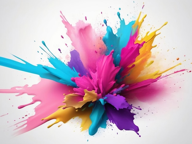 Happy holi festival colorful background design best quality hyper realistic image banner template