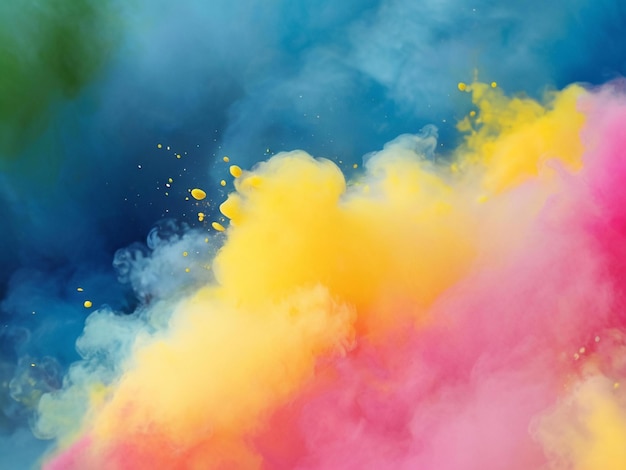 Happy holi festival colorful background design best quality hyper realistic image banner template