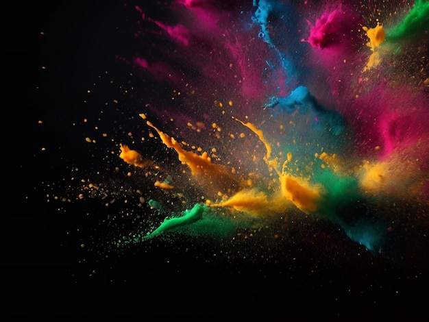 Happy holi festival colorful background design best quality hyper realistic image banner template