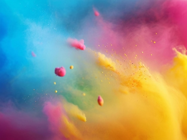 Happy holi festival colorful background design best quality hyper realistic image banner template