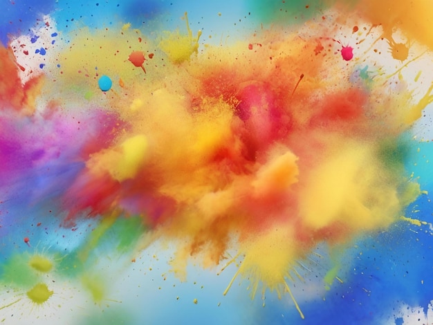 Happy holi festival colorful background design best quality hyper realistic image banner template