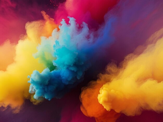 Happy holi festival colorful background design best quality hyper realistic image banner template