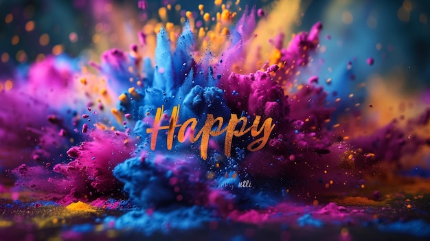 Happy holi vector elements for card design Happy holi design