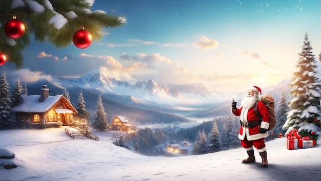 Happy Holidays wallpaper with Santa Claus