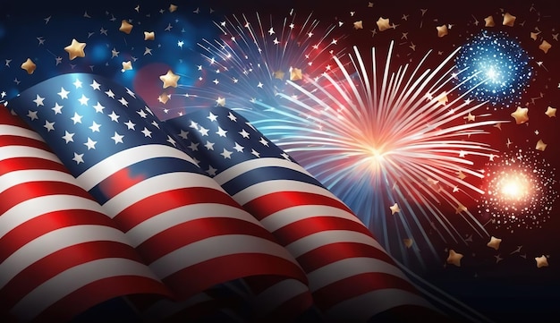 Happy Independence day 4th July holiday United States of America Independence Day background