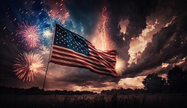 Happy Independence day 4th July holiday United States of America Independence Day background