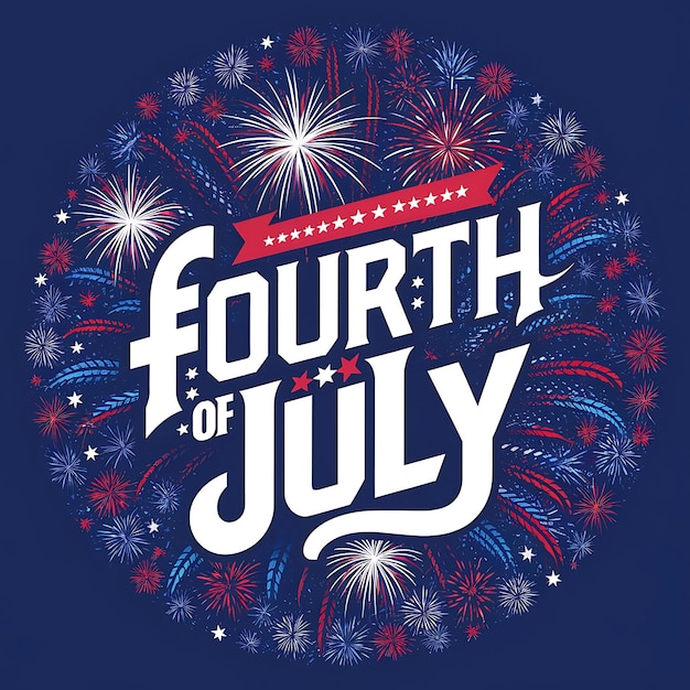 Happy Independence Day Colorful fireworks Fourth of JulyHappy Memorial Day tshirt design