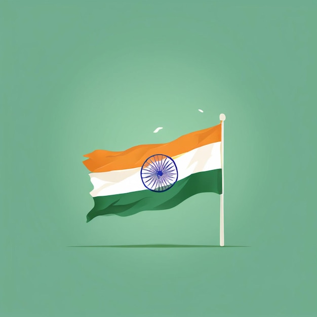 happy independence day India 3d Ashoka chakra with Indian flag vector illustration design