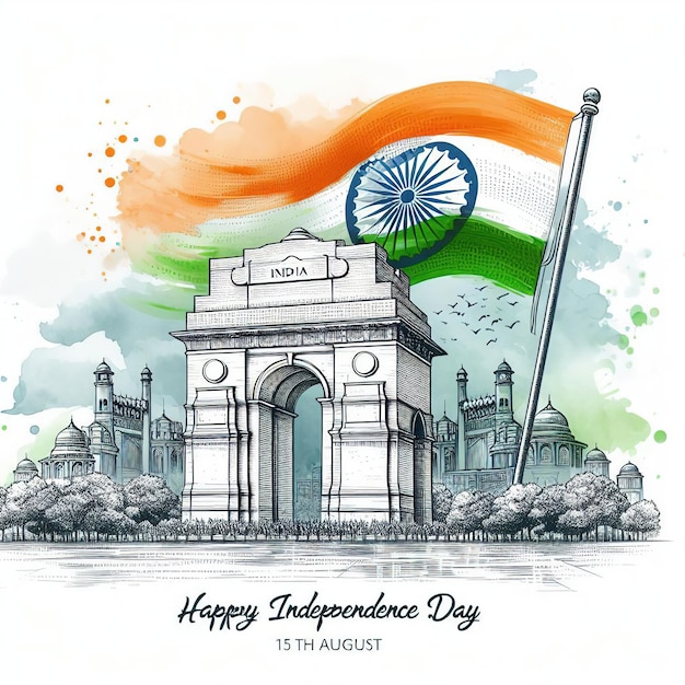 Happy Independence day India Vector illustration