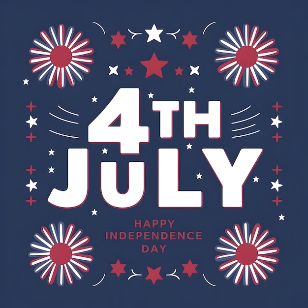 Photo happy independence day usa background with united states flag 4th of july banner illustration