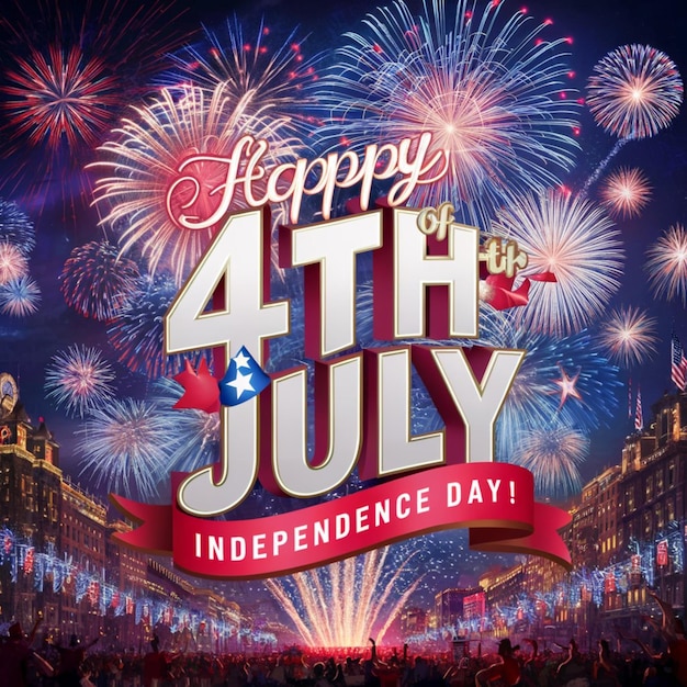 Happy Independence Day USA background with united states flag 4th of july independence day banner