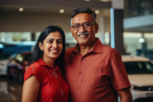 Happy Indian couple standing together