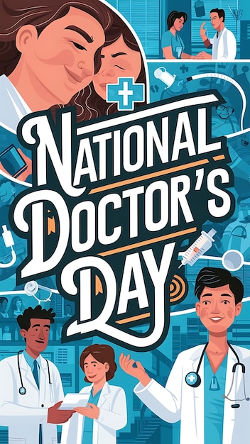 Happy International Doctors Day Illustrationtypography