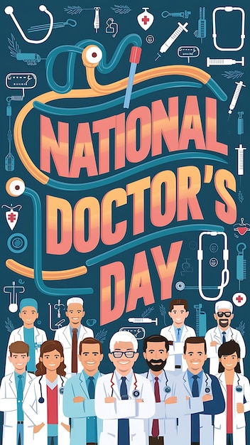 Happy International Doctors Day Illustrationtypography