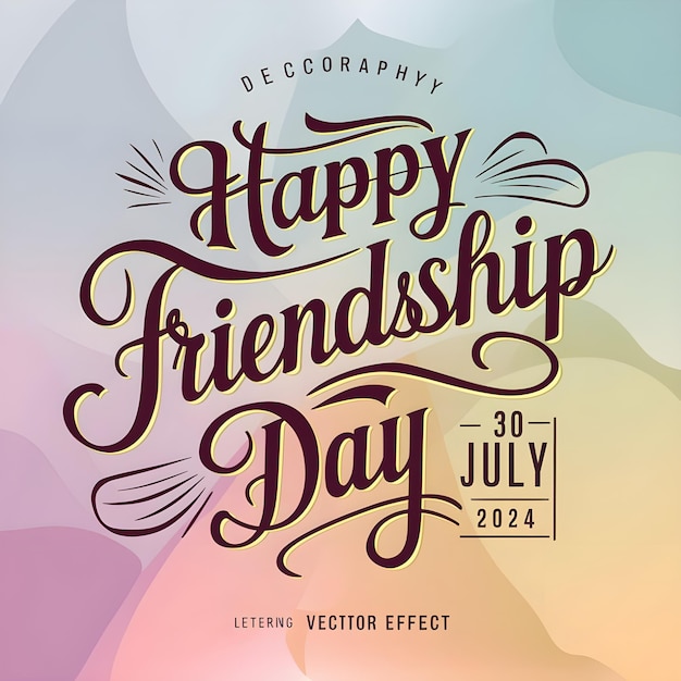 Photo happy international friendship day 30 july