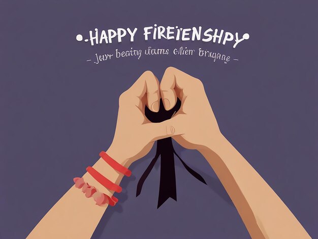 Happy international friendship day greeting card