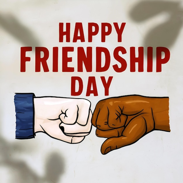 Happy international friendship day social media banner design concept