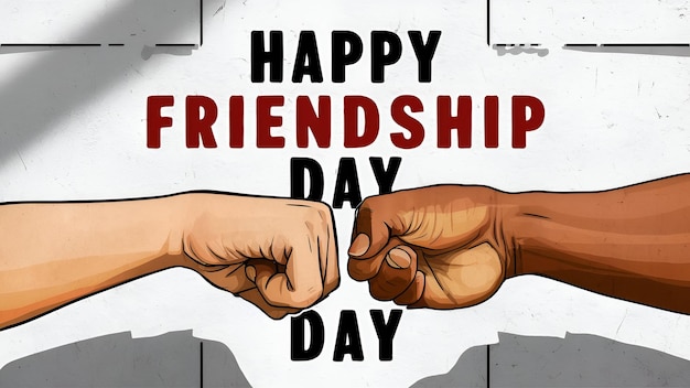 Happy international friendship day social media banner design concept