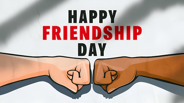 Happy international friendship day social media banner design concept