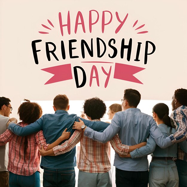 Happy international friendship day social media banner instagram post design concept