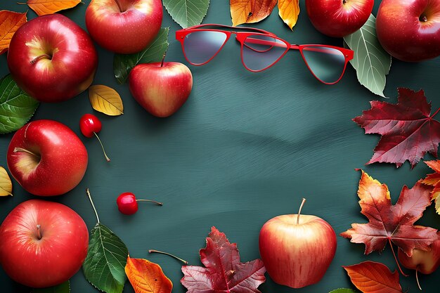 Happy international teachers day design background with flower and stationary