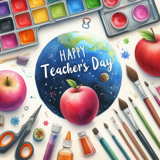 Happy International Teachers Day design background