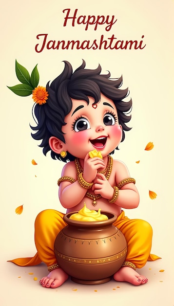 Happy Janmashtami Social Media Post