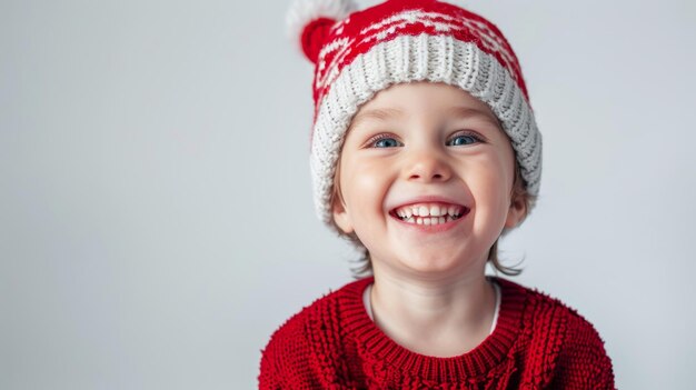 Happy Kid with Christmas on transparent background on transparent background