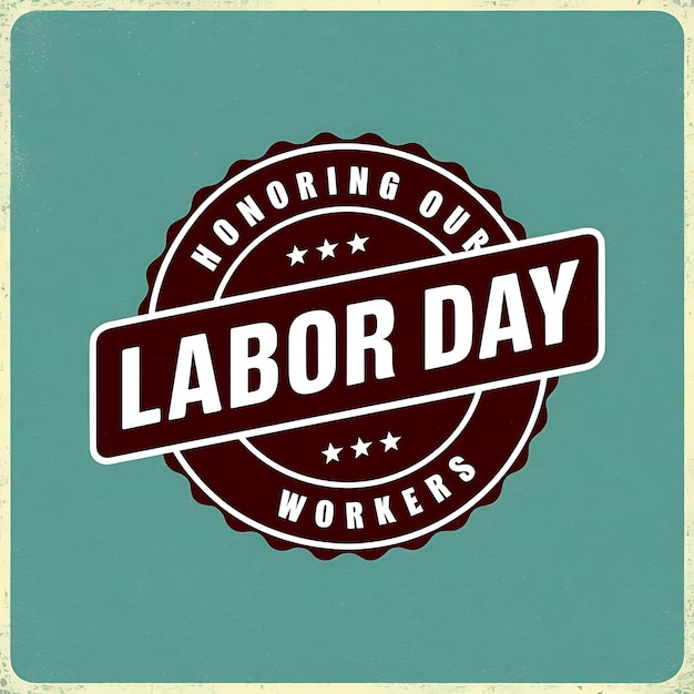 Photo happy labor day card poster tshirt design