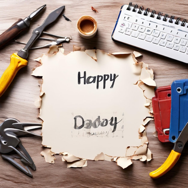 Photo happy labor day card poster vector