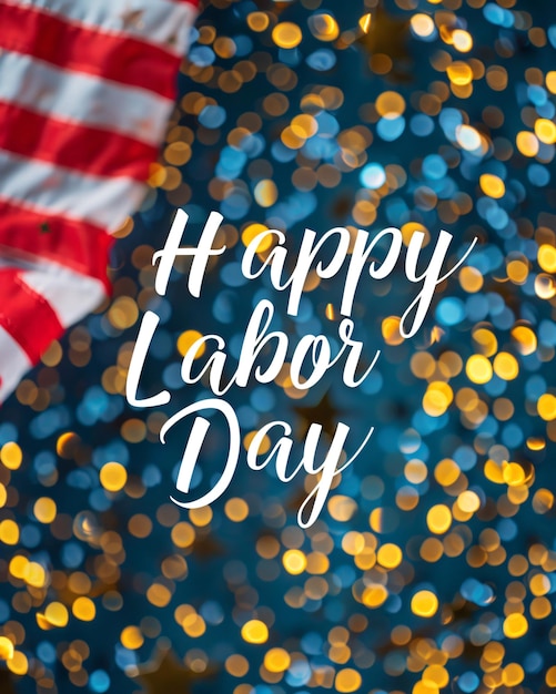 Happy Labor Day text card