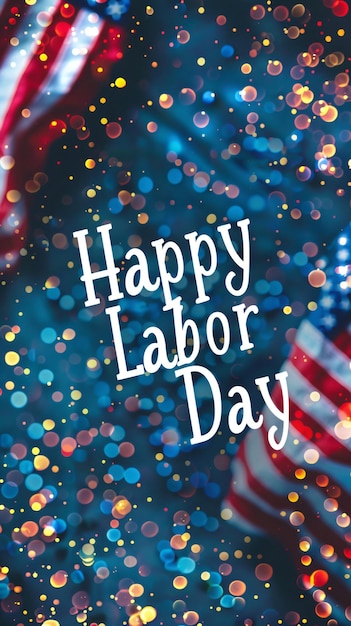 Happy Labor Day text card