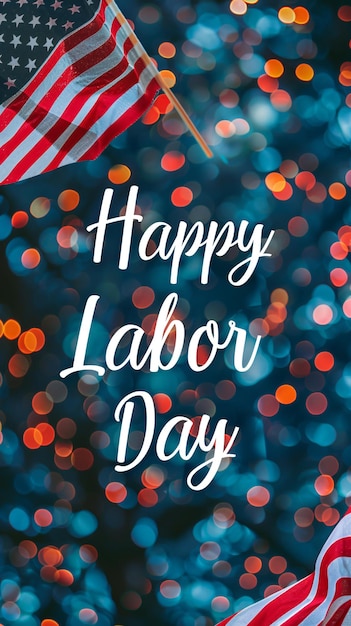 Happy Labor Day text card