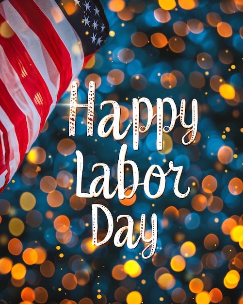 Happy Labor Day text card