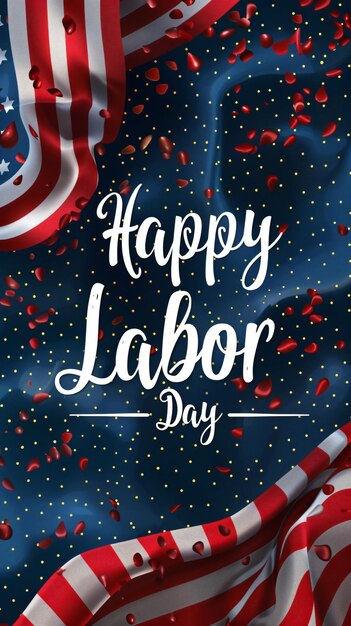 Photo happy labor day text card