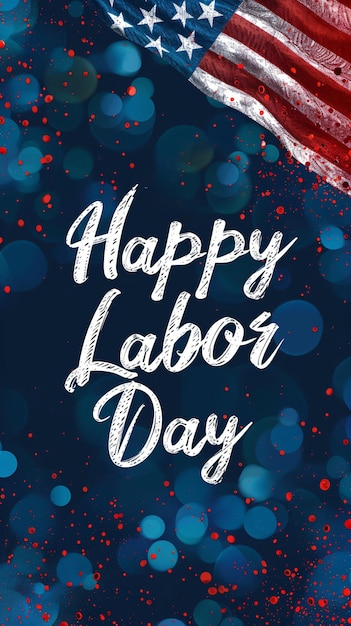 Happy Labor Day text card