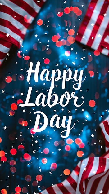 Happy Labor Day text card