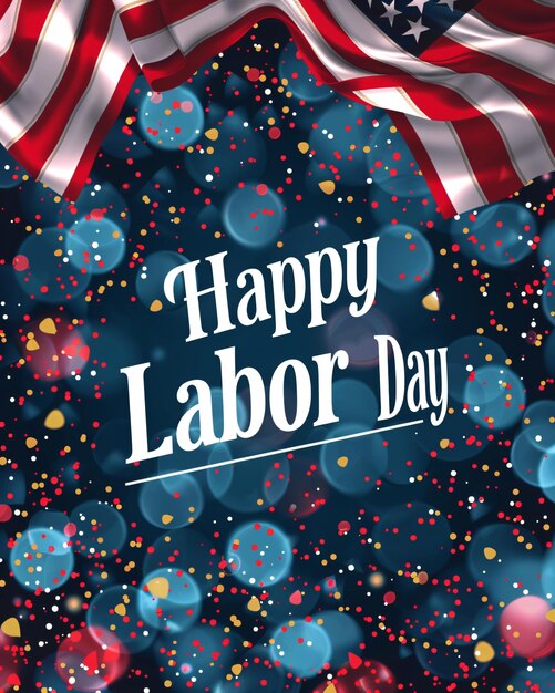 Happy Labor Day text card