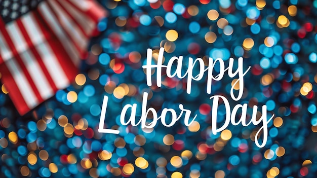 Happy Labor Day text card