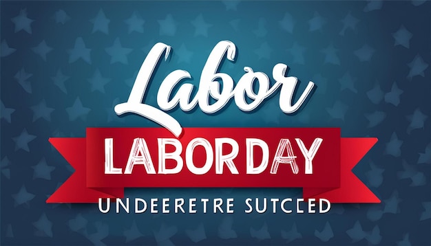 Photo happy labor day united states with typography design