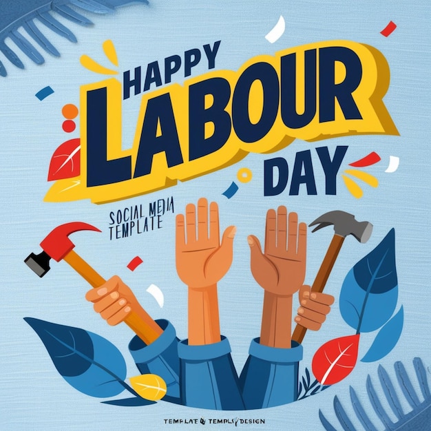 Happy Labour Day templete design