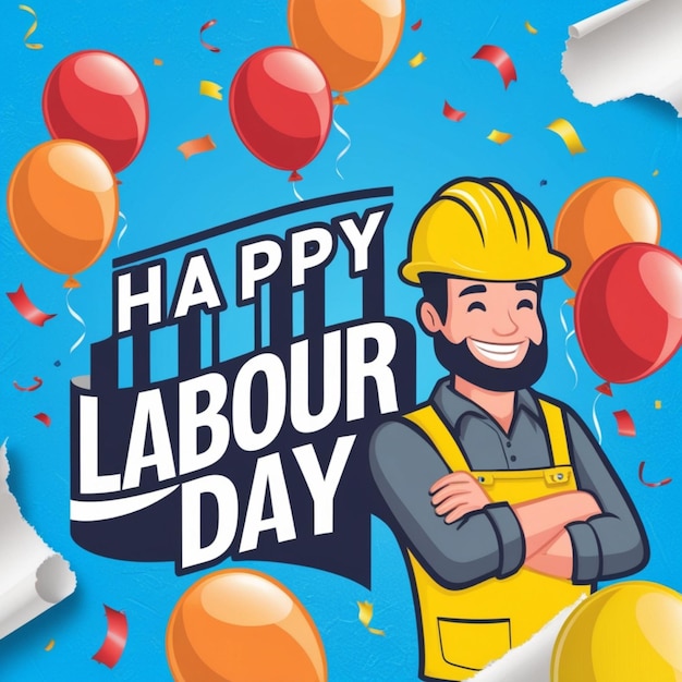 Happy Labour Day templete design