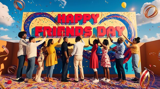 Happy life style concept Happy friendship day